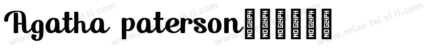 Agatha paterson字体转换